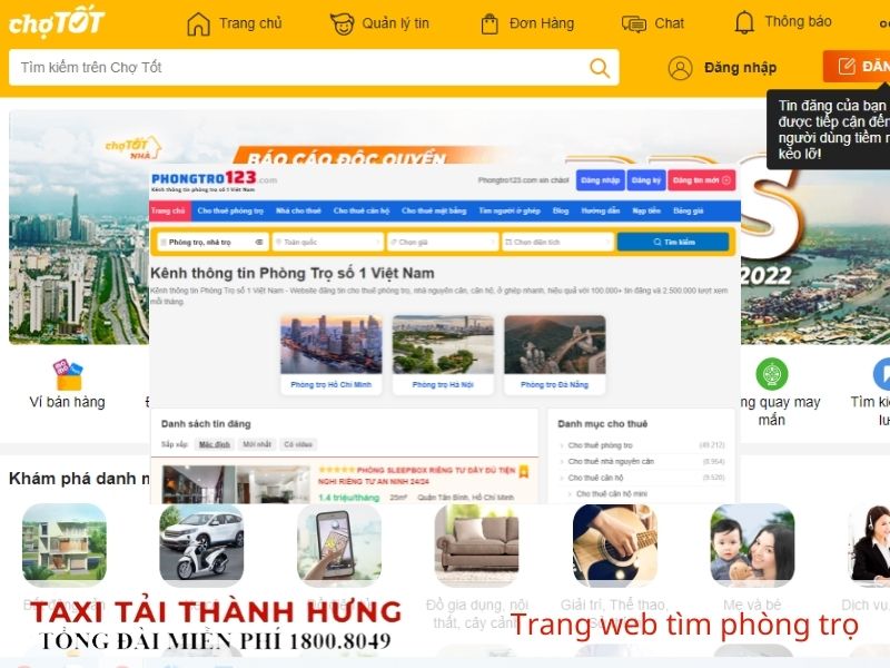 Trang web phongtot.vn - website tìm phòng trọ uy tín